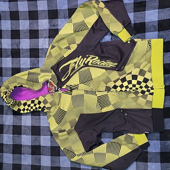 Fly Racing. Fleece-lined Full-zip, hooded jacket. Embroidered. Men's size Large - Picture 1 of 14